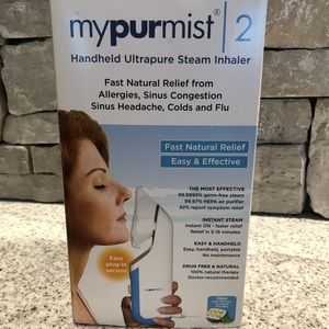 NIB MyPurMist 2 Handheld Ultrapure Steam Inhaler